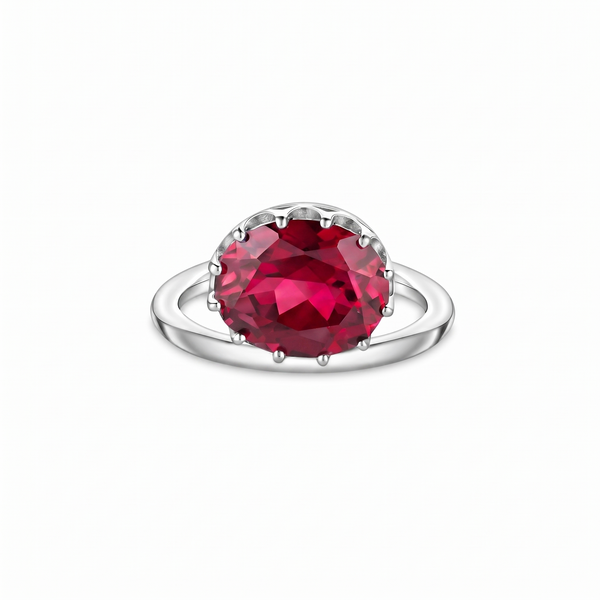 Velara Satellite Ring – Red Ruby