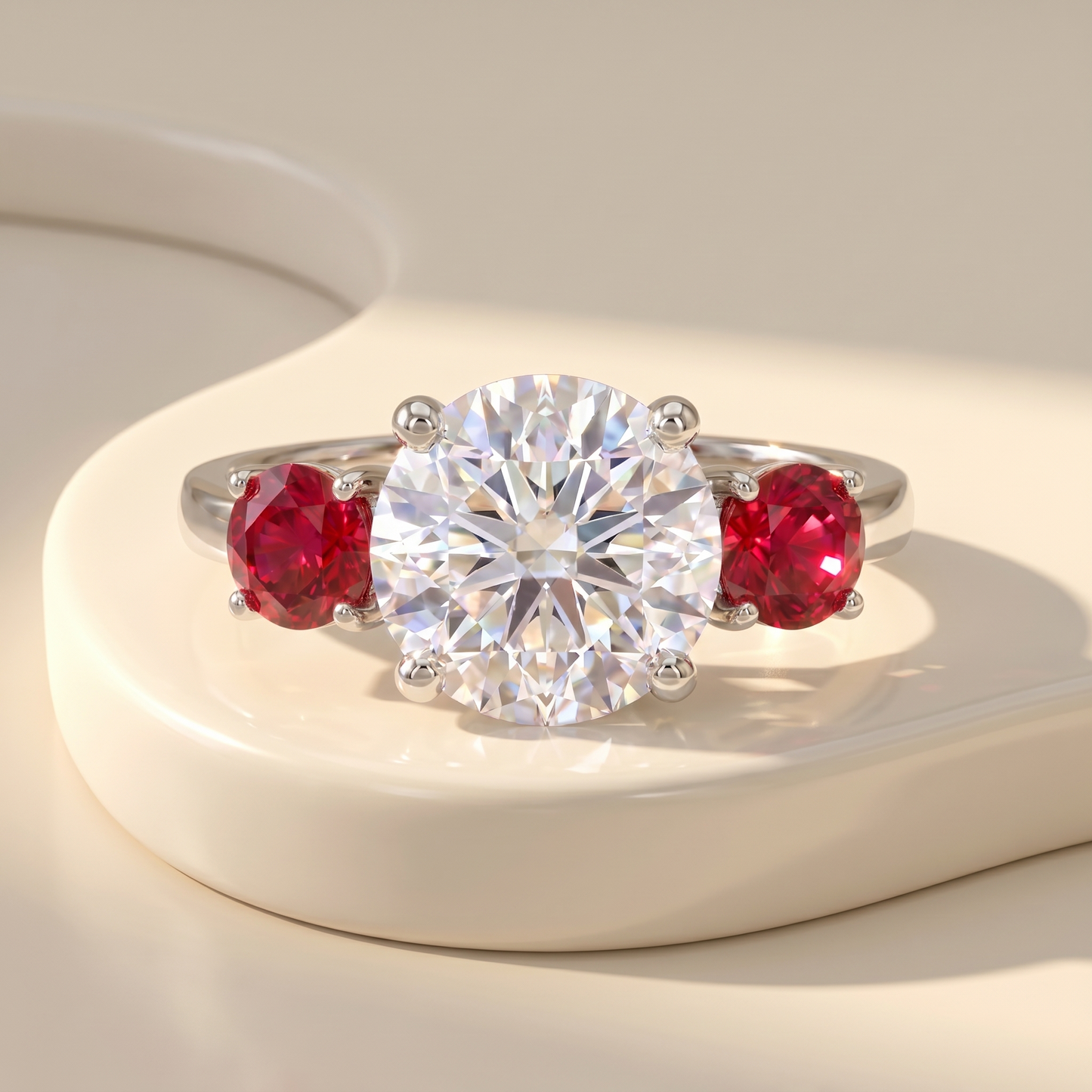 Juno Trilogy Ring – Red Ruby
