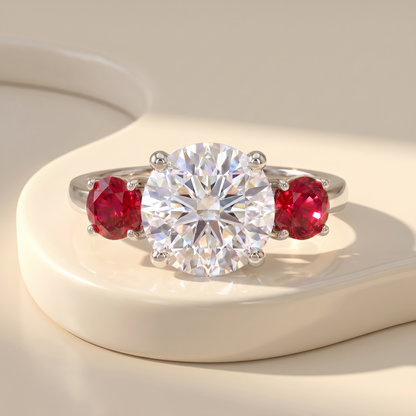 Juno Trilogy Ring – Red Ruby