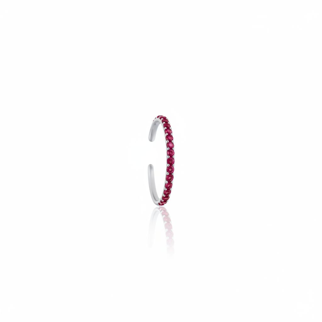Linea Mini Ear Cuff – Red Ruby