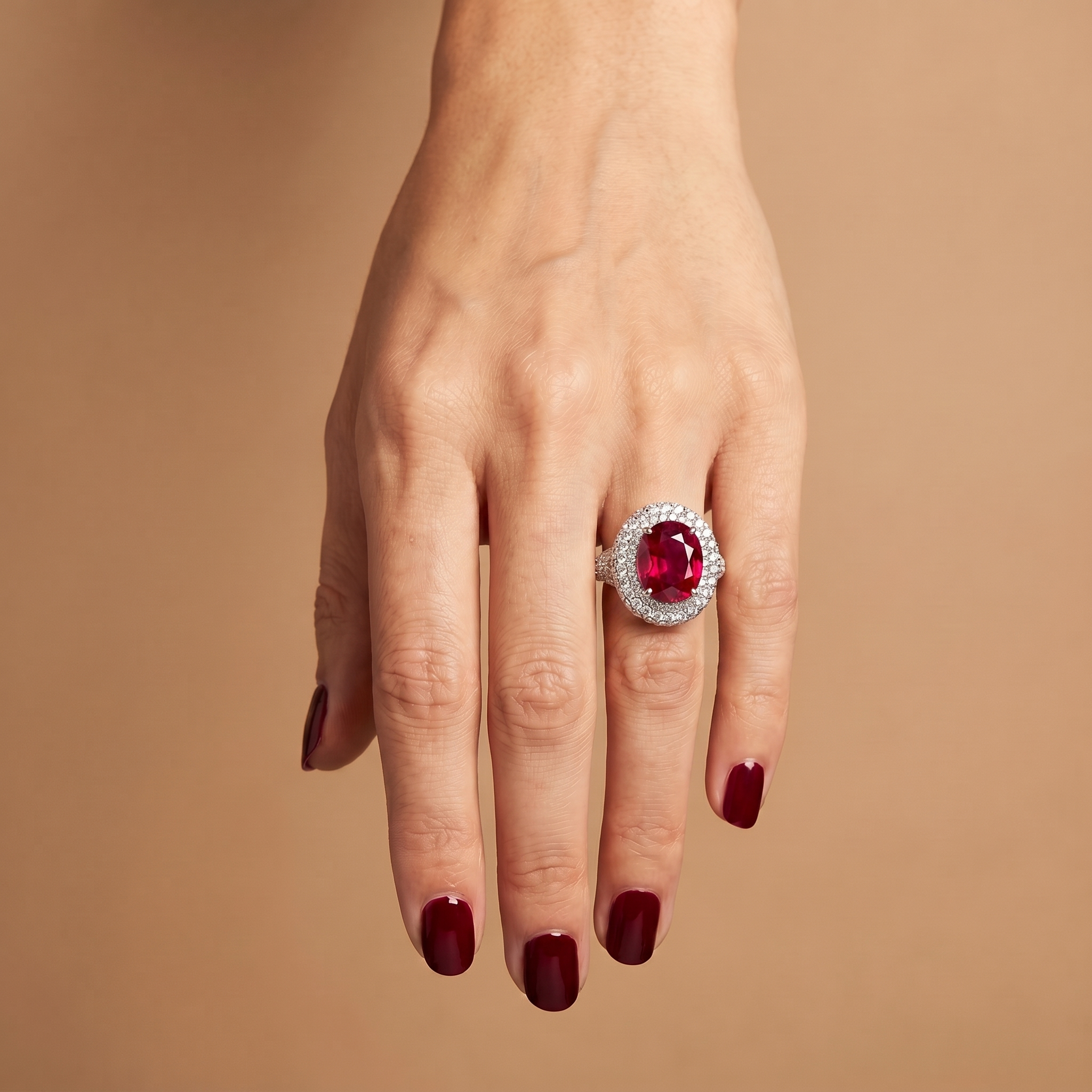 Velara Statement Ring – Red Ruby