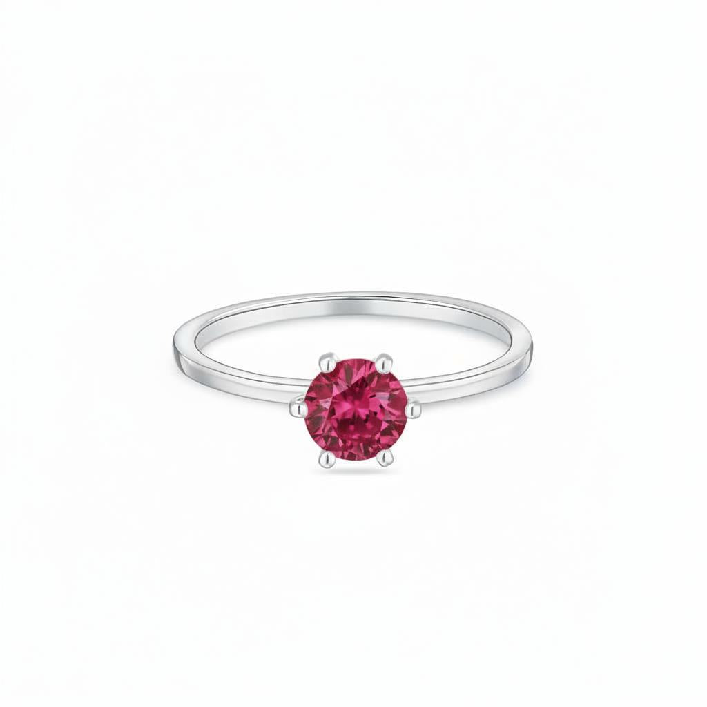 Juno Solitaire Ring – Red Ruby
