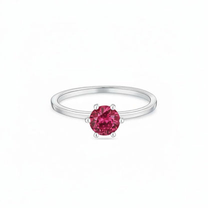 Juno Solitaire Ring – Red Ruby