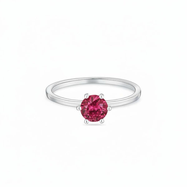 Juno Solitaire Ring – Red Ruby