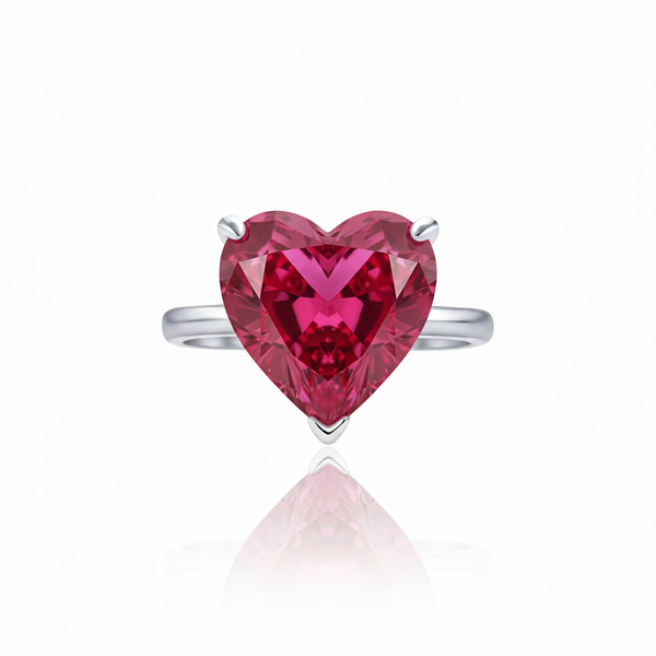Amore Bold Solitaire Ring – Red Ruby