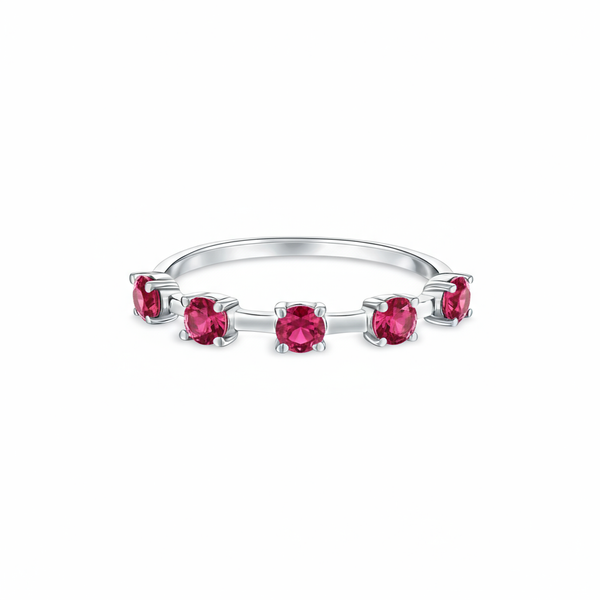 Linea Cinco Ring – Red Ruby
