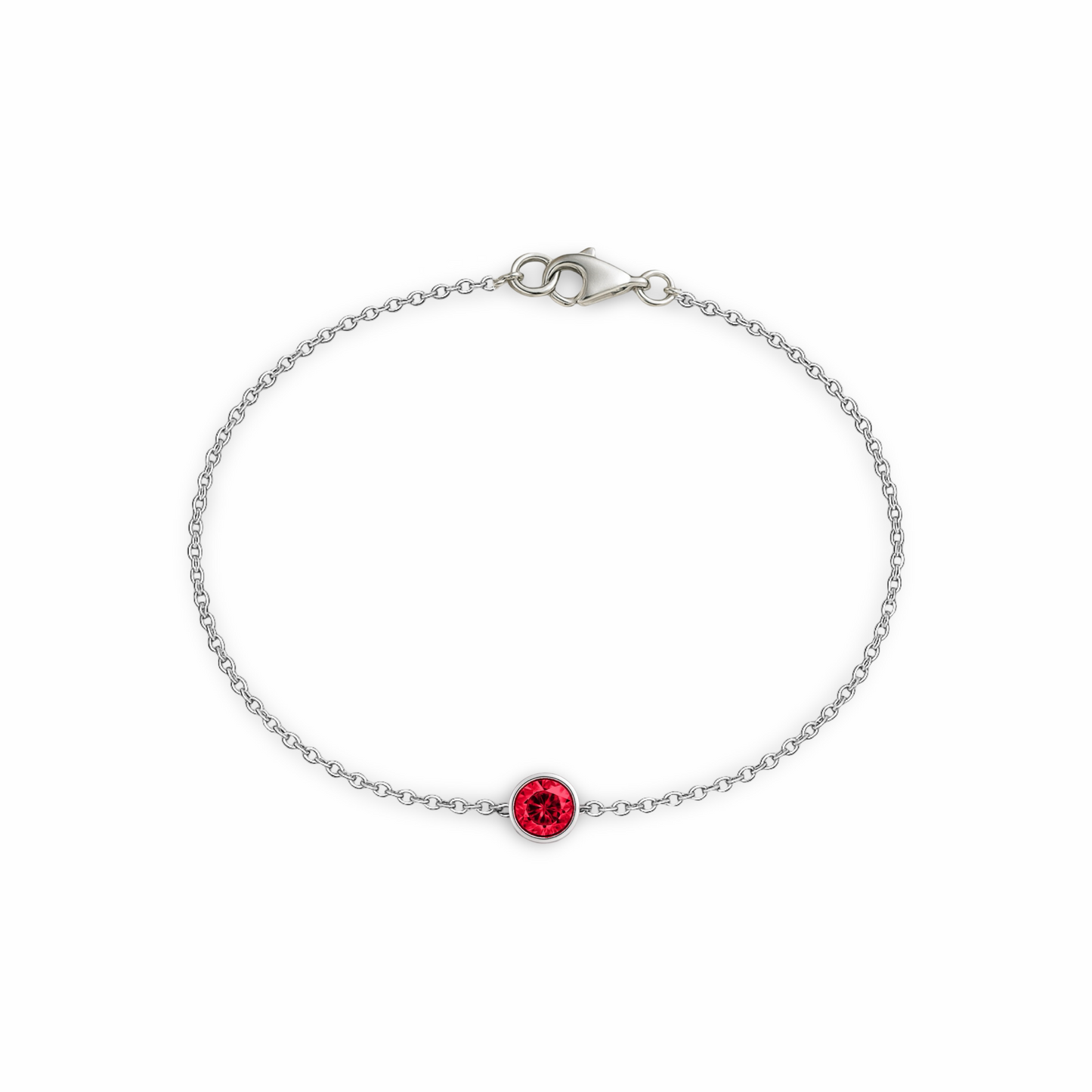 Forma Solitaire Bracelet – Red Ruby