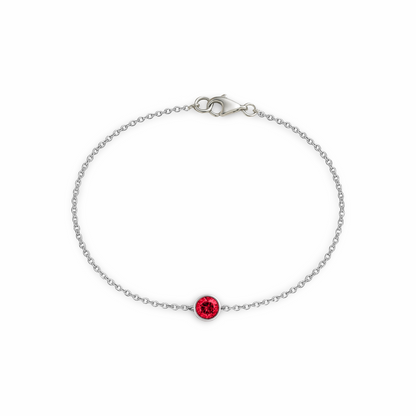 Forma Solitaire Bracelet – Red Ruby