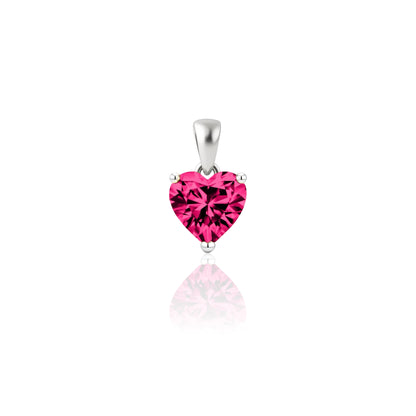 Amore Mini Solitaire Necklace – Red Ruby