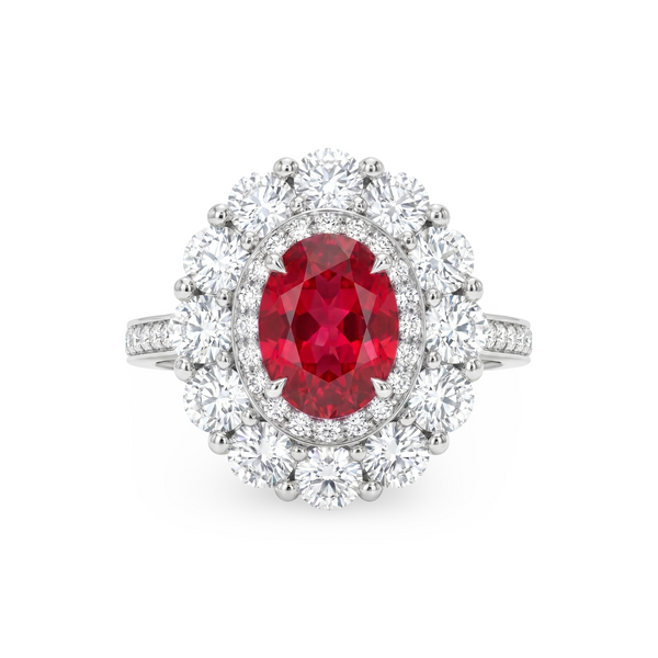 Velara Double Halo Ring – Red Ruby
