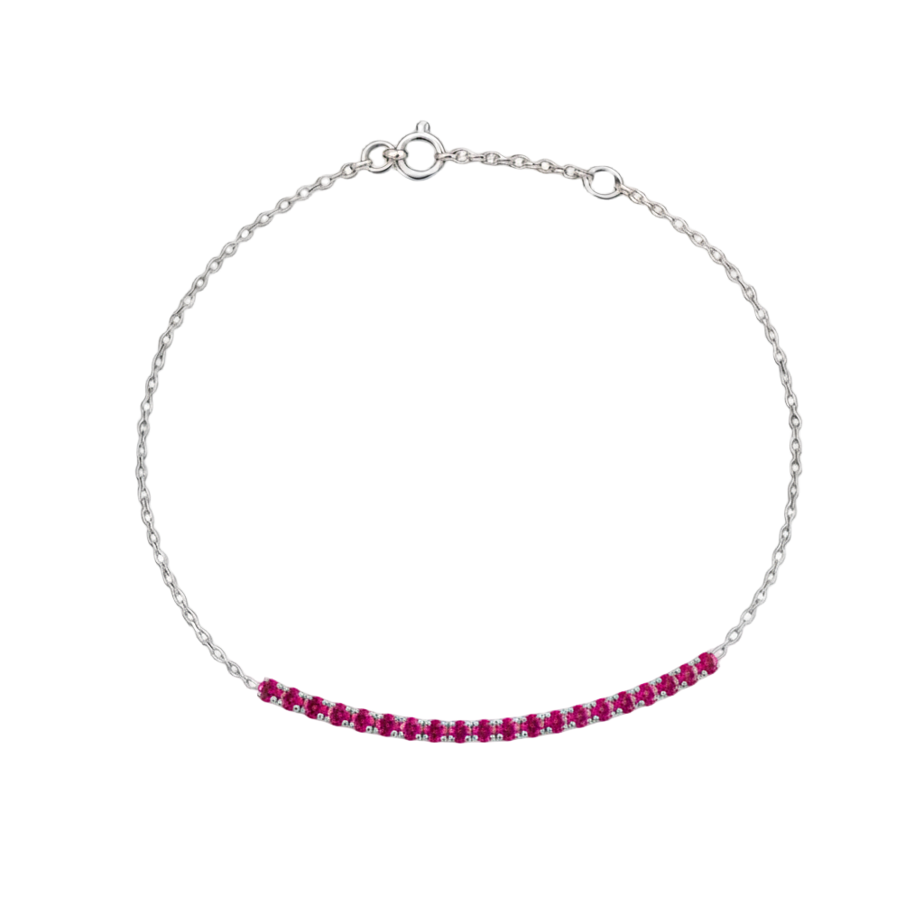 Juno Half Tennis Bracelet – Red Ruby