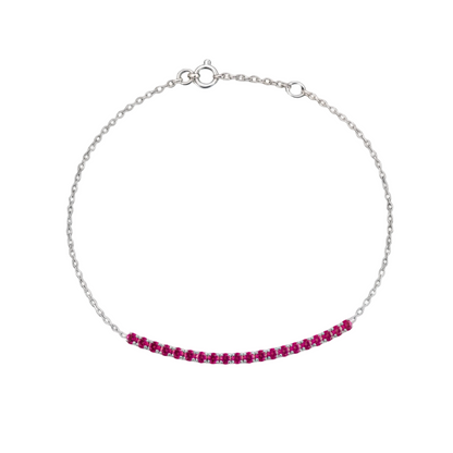 Juno Half Tennis Bracelet – Red Ruby