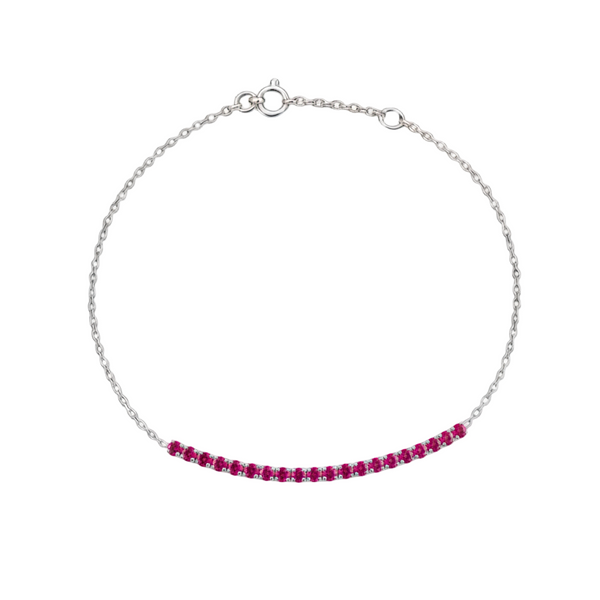 Juno Half Tennis Bracelet – Red Ruby