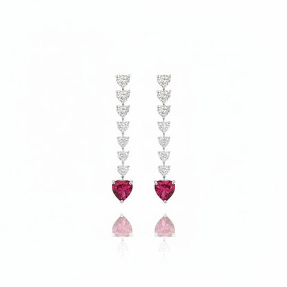 Amore Drop Earrings – Red Ruby