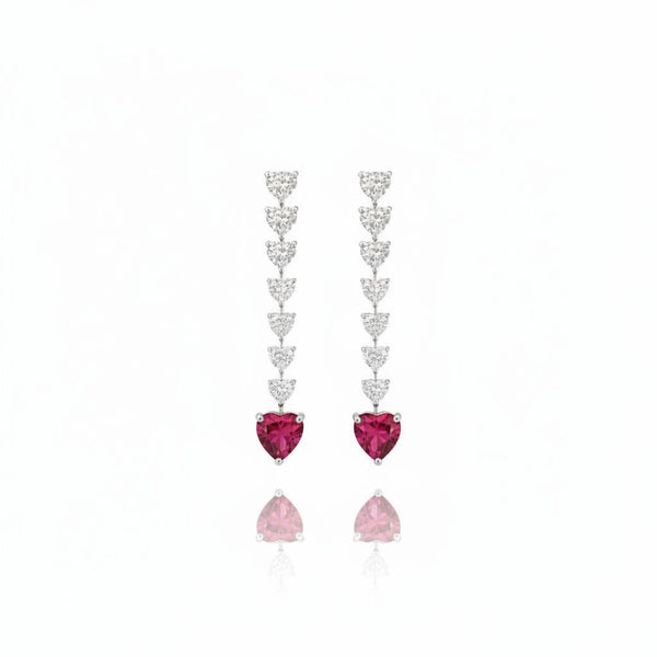 Amore Drop Earrings – Red Ruby