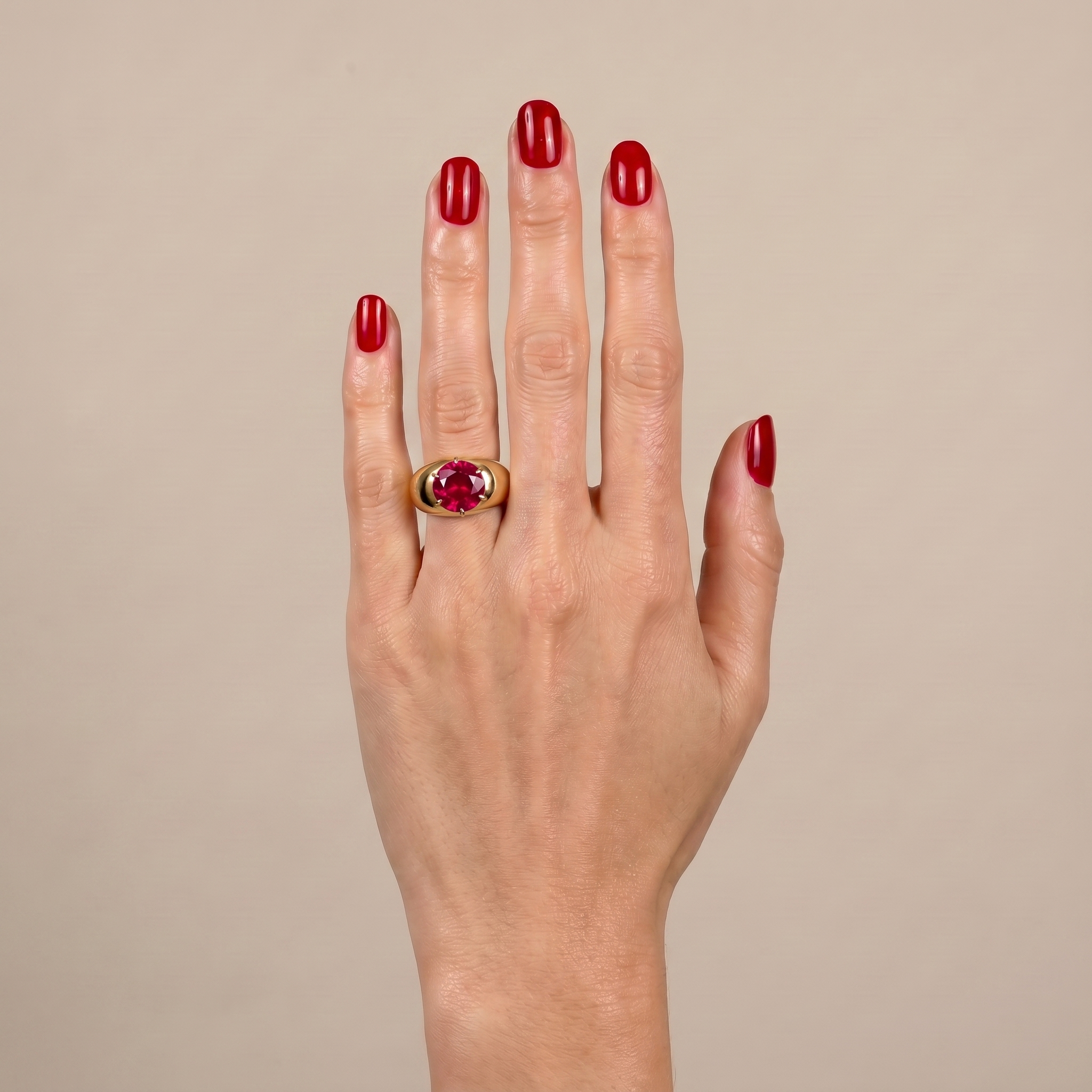 Juno Grand Dome Ring – Red Ruby