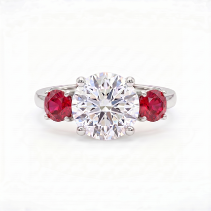 Juno Trilogy Ring – Red Ruby