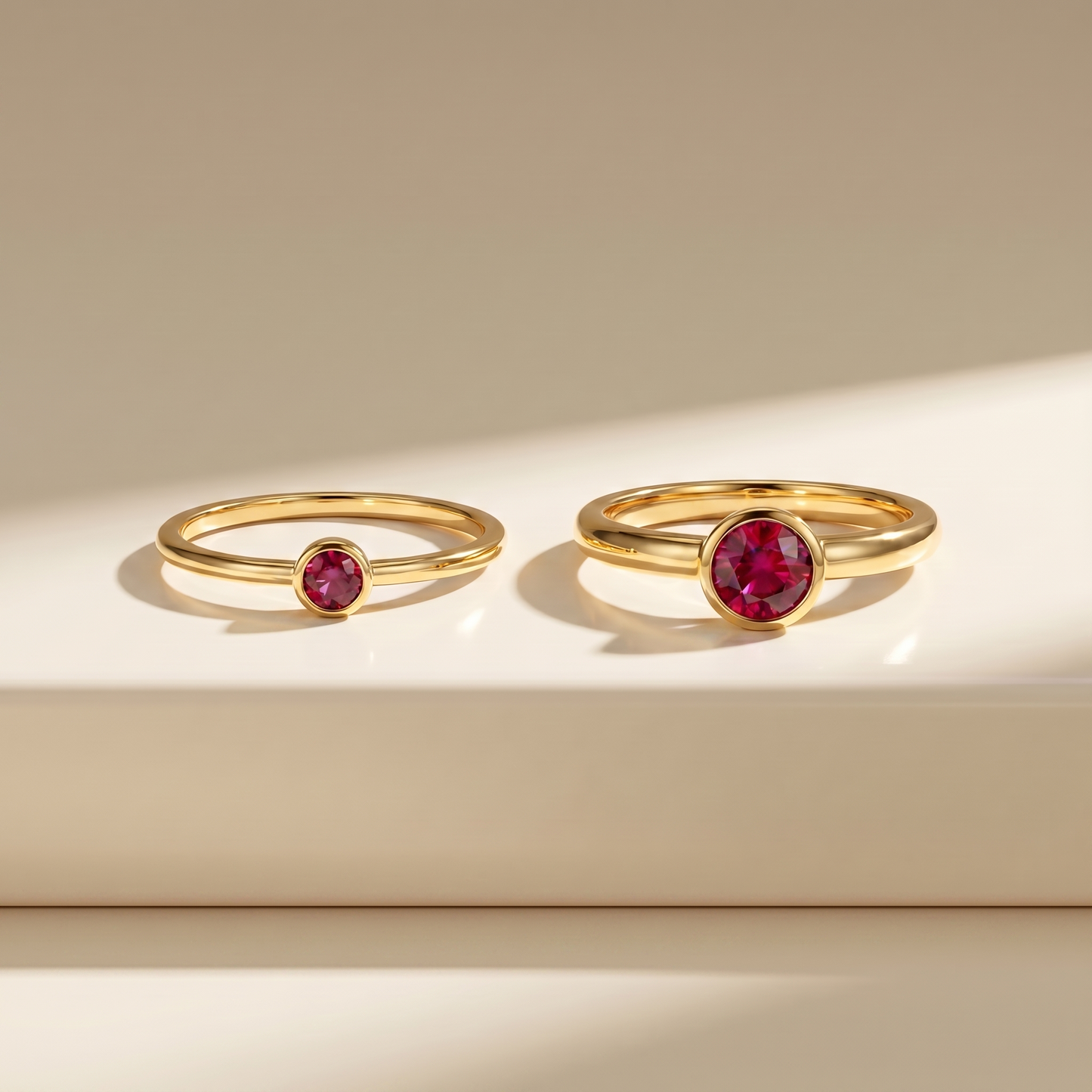 Forma Solitaire Ring – Red Ruby