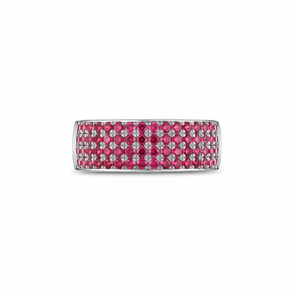 Linea Bold Band Ring – Red Ruby