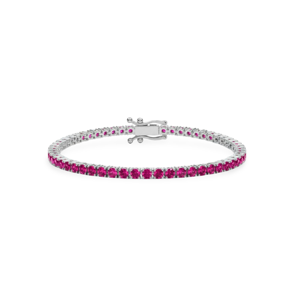 Juno Midi Tennis Bracelet – Red Ruby
