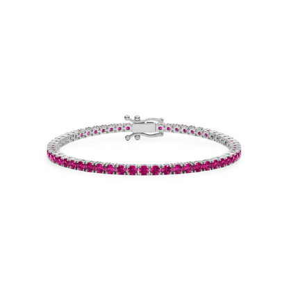Juno Midi Tennis Bracelet – Red Ruby