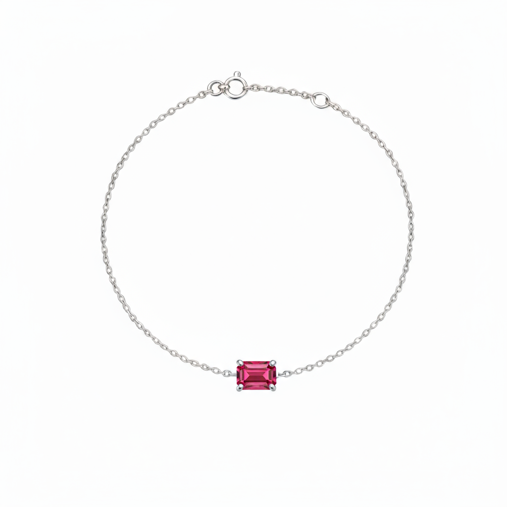 Nexus Solitaire Bracelet – Red Ruby