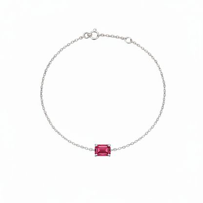 Nexus Solitaire Bracelet – Red Ruby