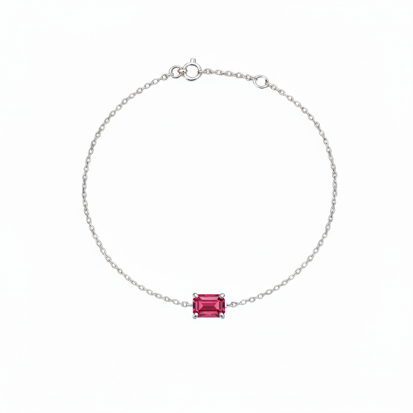 Nexus Solitaire Bracelet – Red Ruby