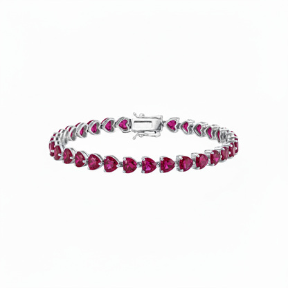 Amore Tennis Bracelet – Red Ruby