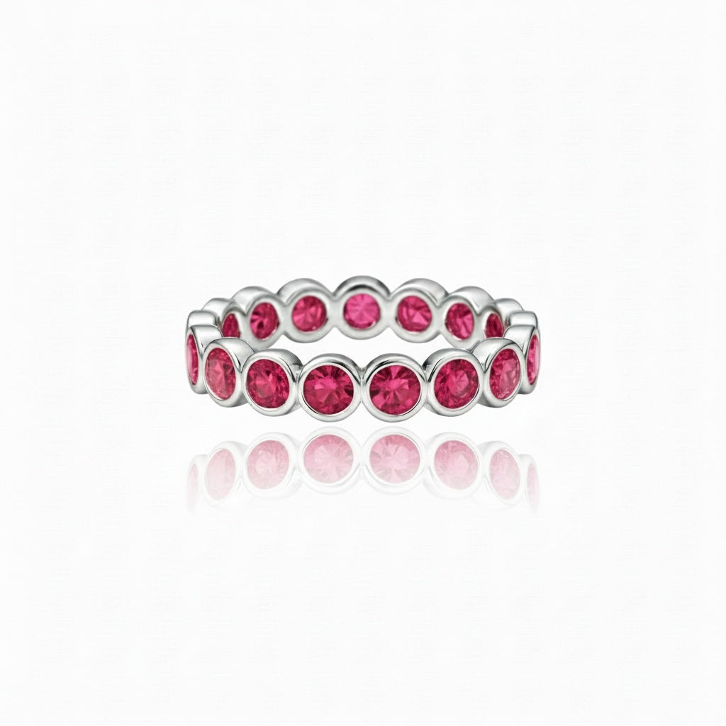 Forma Eternity Ring – Red Ruby