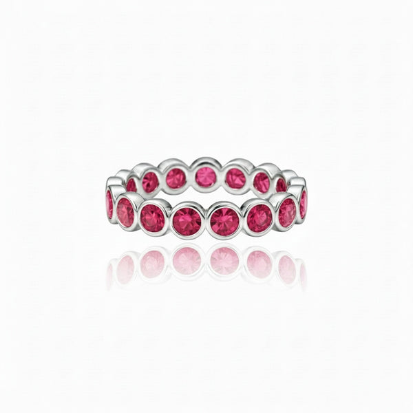 Forma Eternity Ring – Red Ruby