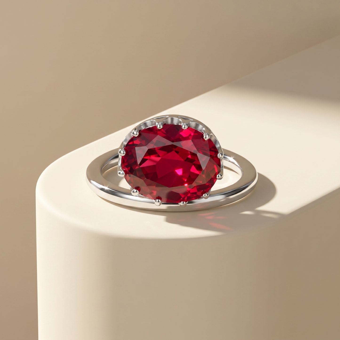 Velara Satellite Ring – Red Ruby