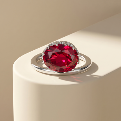 Velara Satellite Ring – Red Ruby