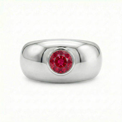 Forma Signet Ring – Red Ruby