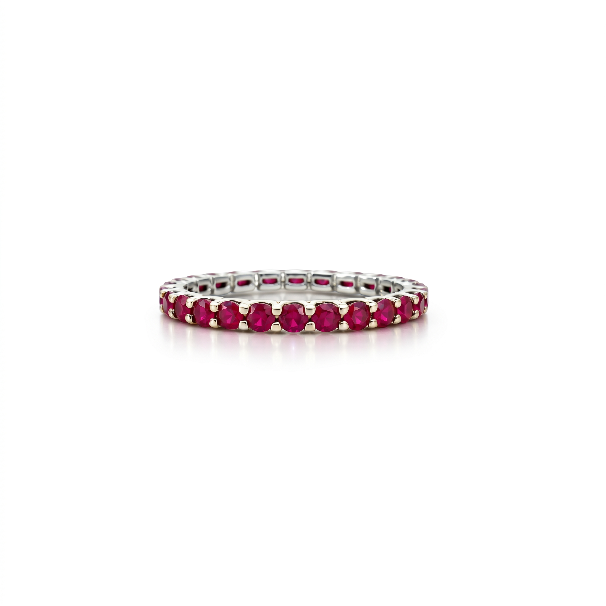 Linea Midi Ring – Red Ruby