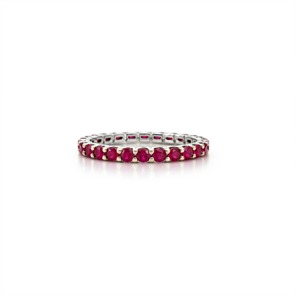 Linea Midi Ring – Red Ruby