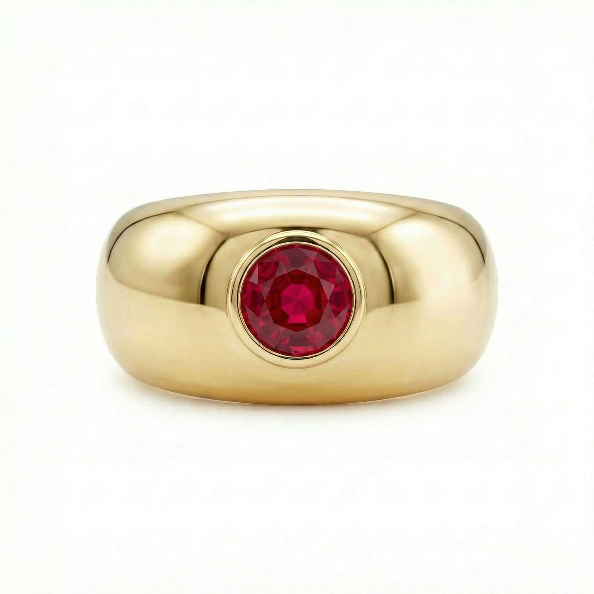Forma Signet Ring – Red Ruby