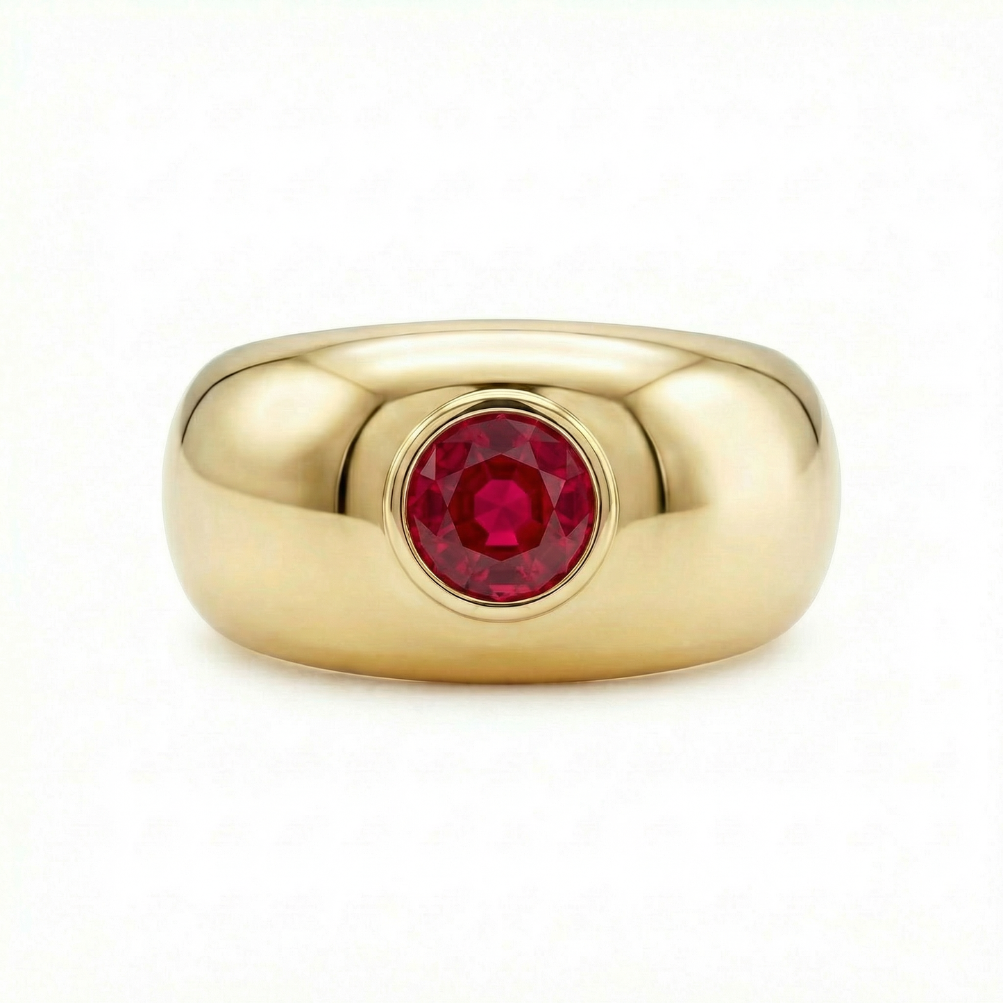 Forma Signet Ring – Red Ruby