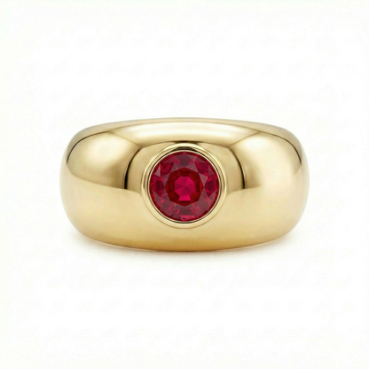 Forma Signet Ring – Red Ruby