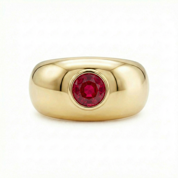 Forma Signet Ring – Red Ruby