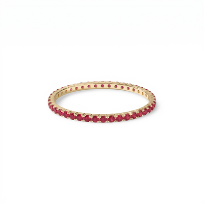 Linea Mini Ring – Red Ruby