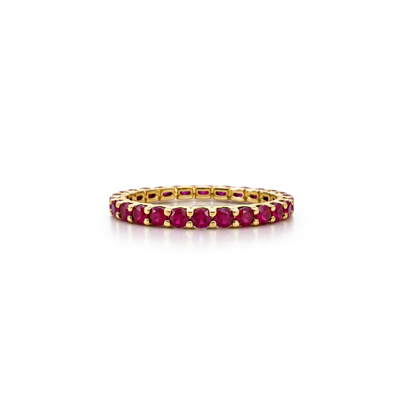 Linea Midi Ring – Red Ruby