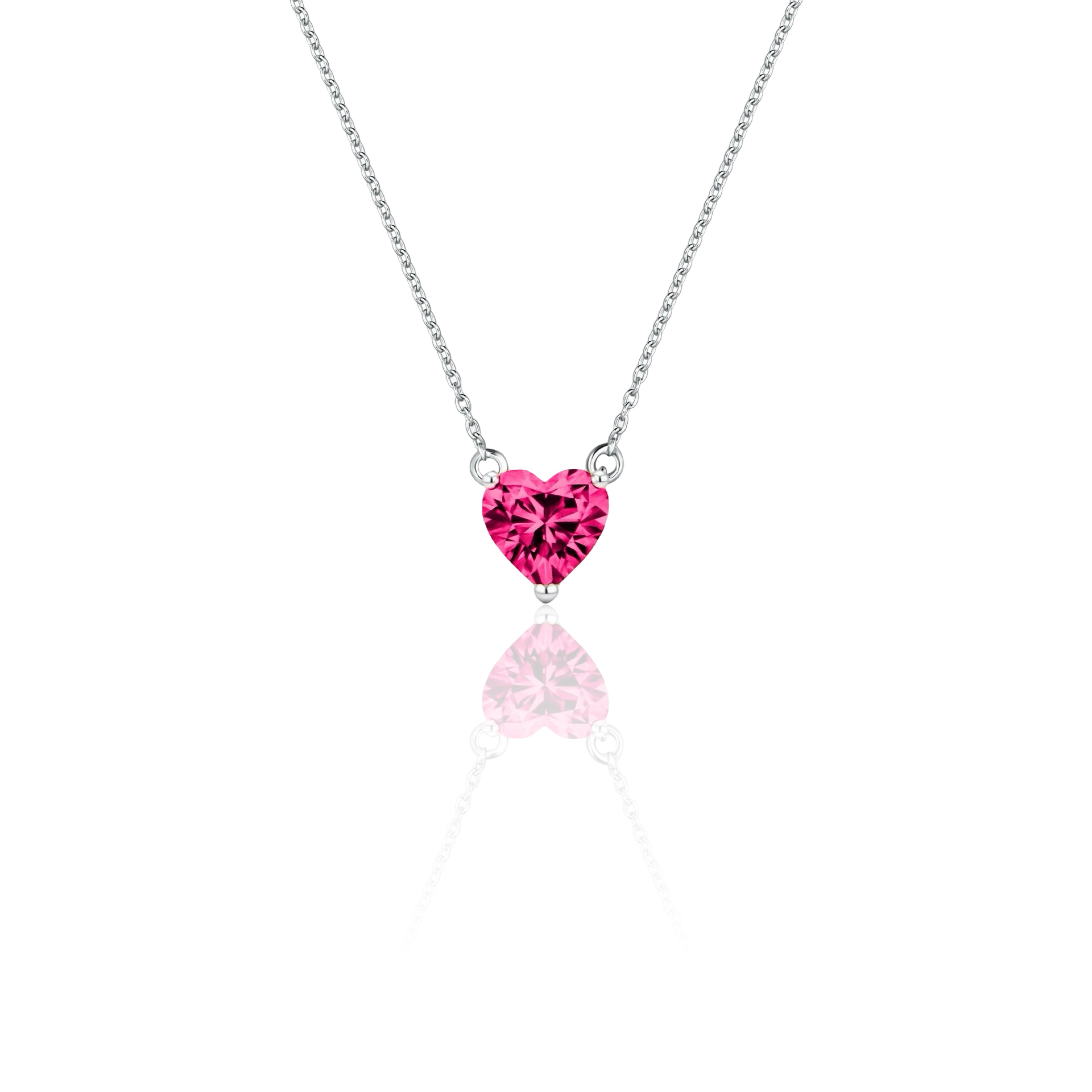 Amore Maxi Solitaire Necklace – Red Ruby