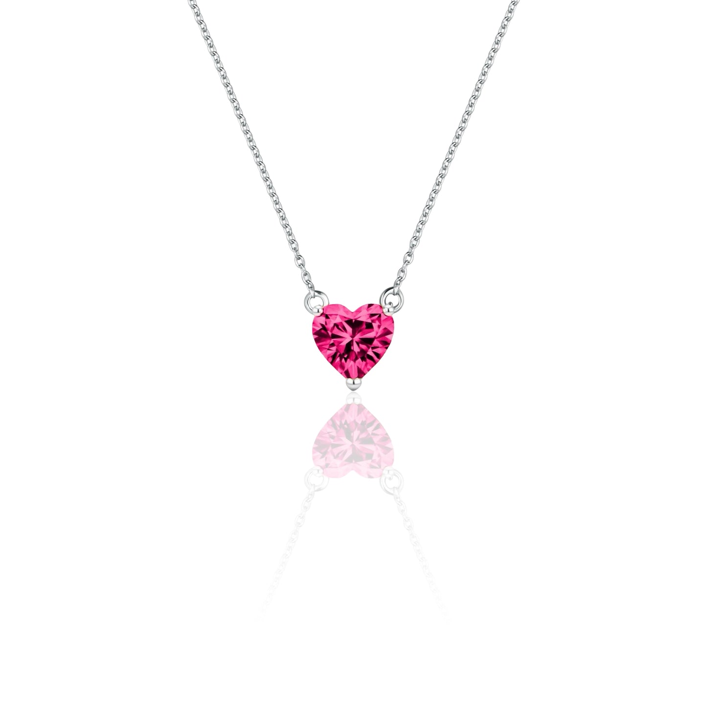 Amore Maxi Solitaire Necklace – Red Ruby