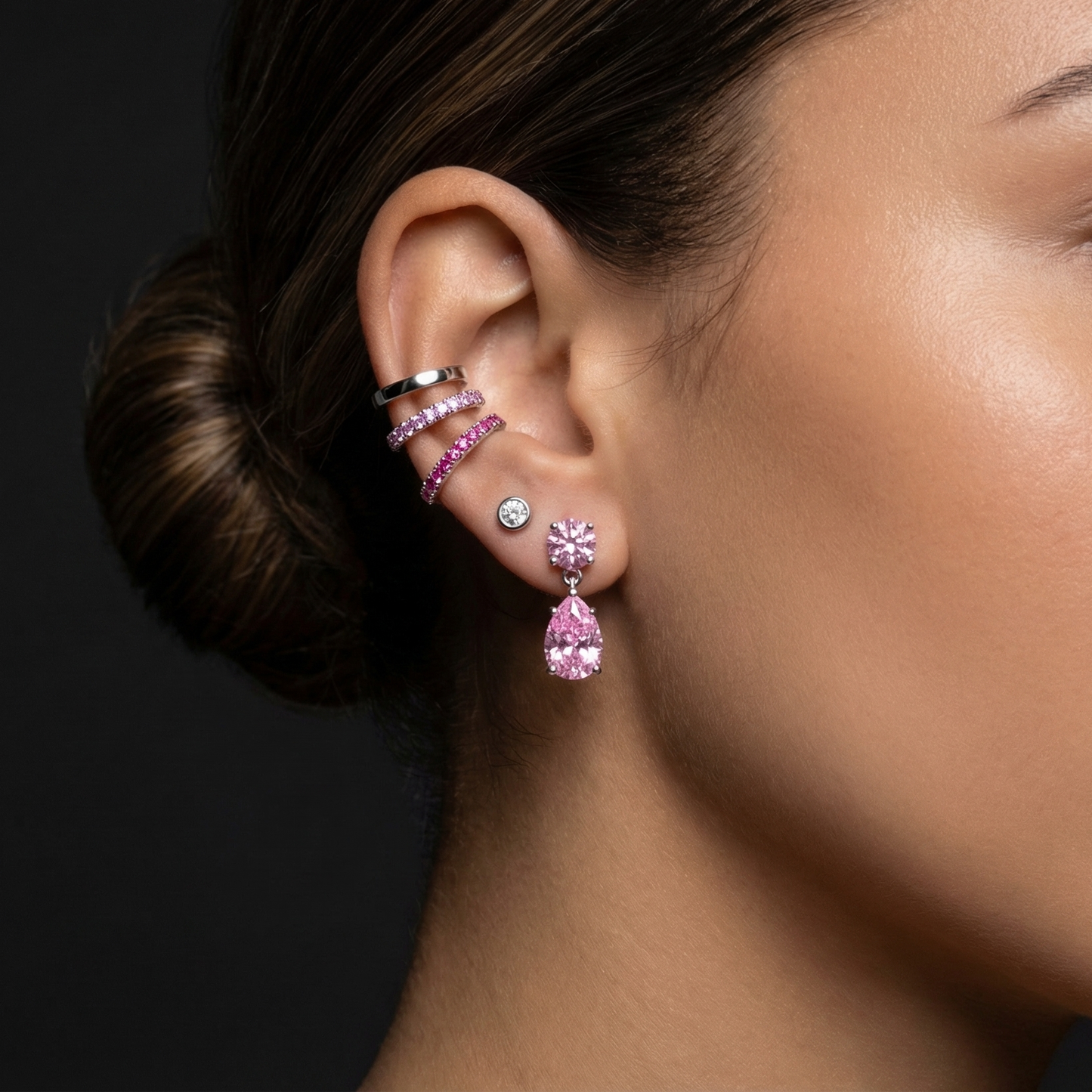 Nova Duet Earrings – Light Pink Sapphire