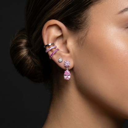 Nova Duet Earrings – Light Pink Sapphire