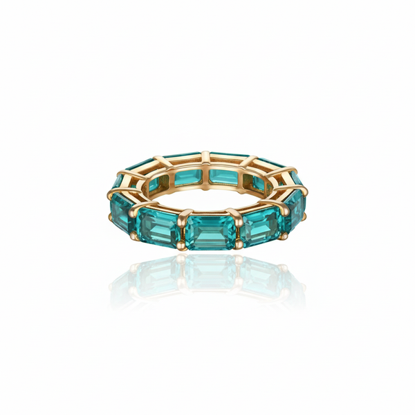 Nexus Tennis Ring – Teal Blue Spinel