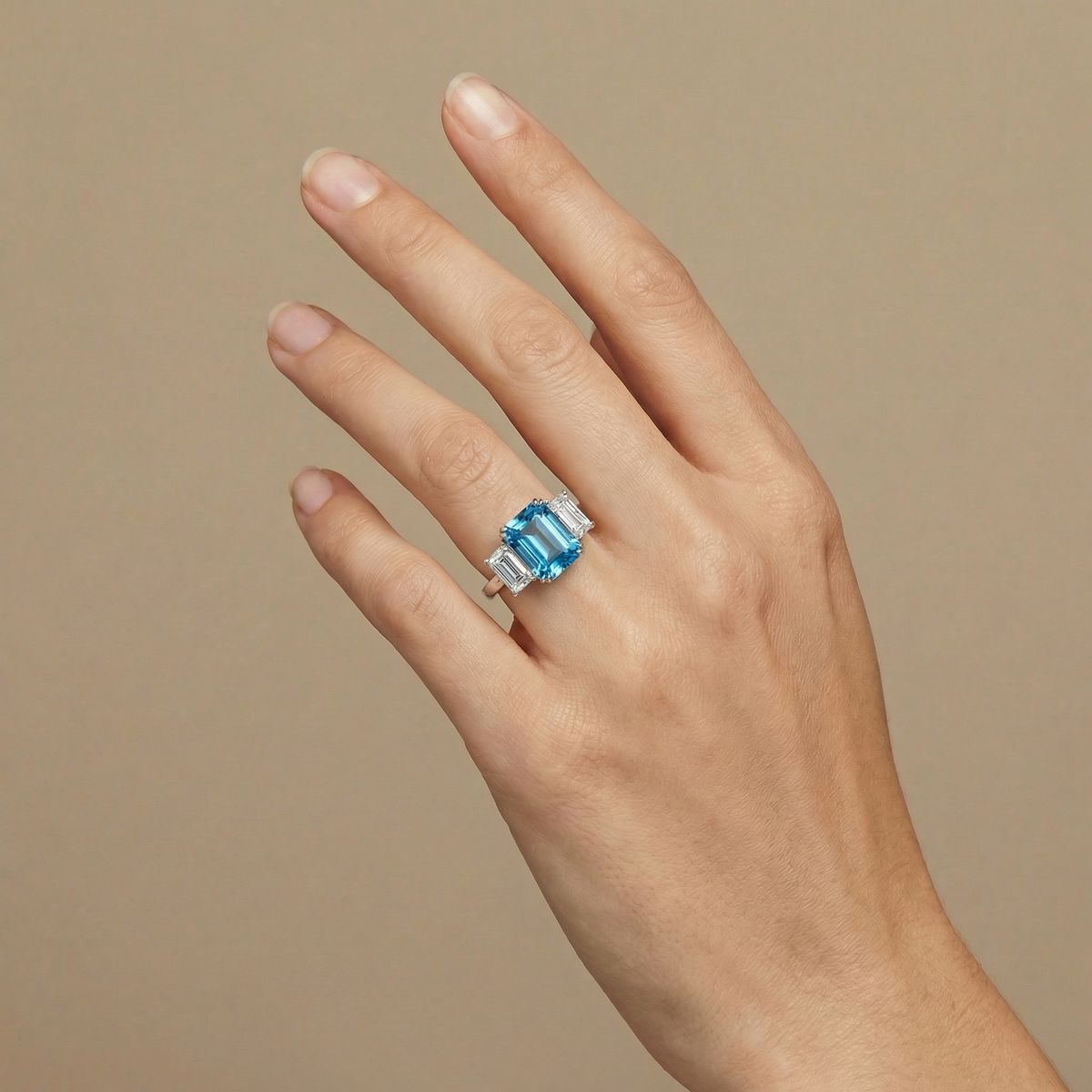 Nexus Trilogy Ring – Teal Blue Spinel
