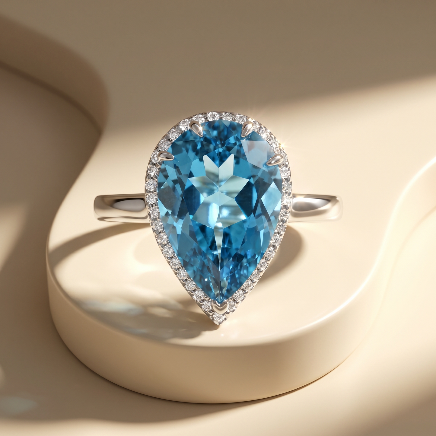 Nova Principessa Ring – Teal Blue Spinel