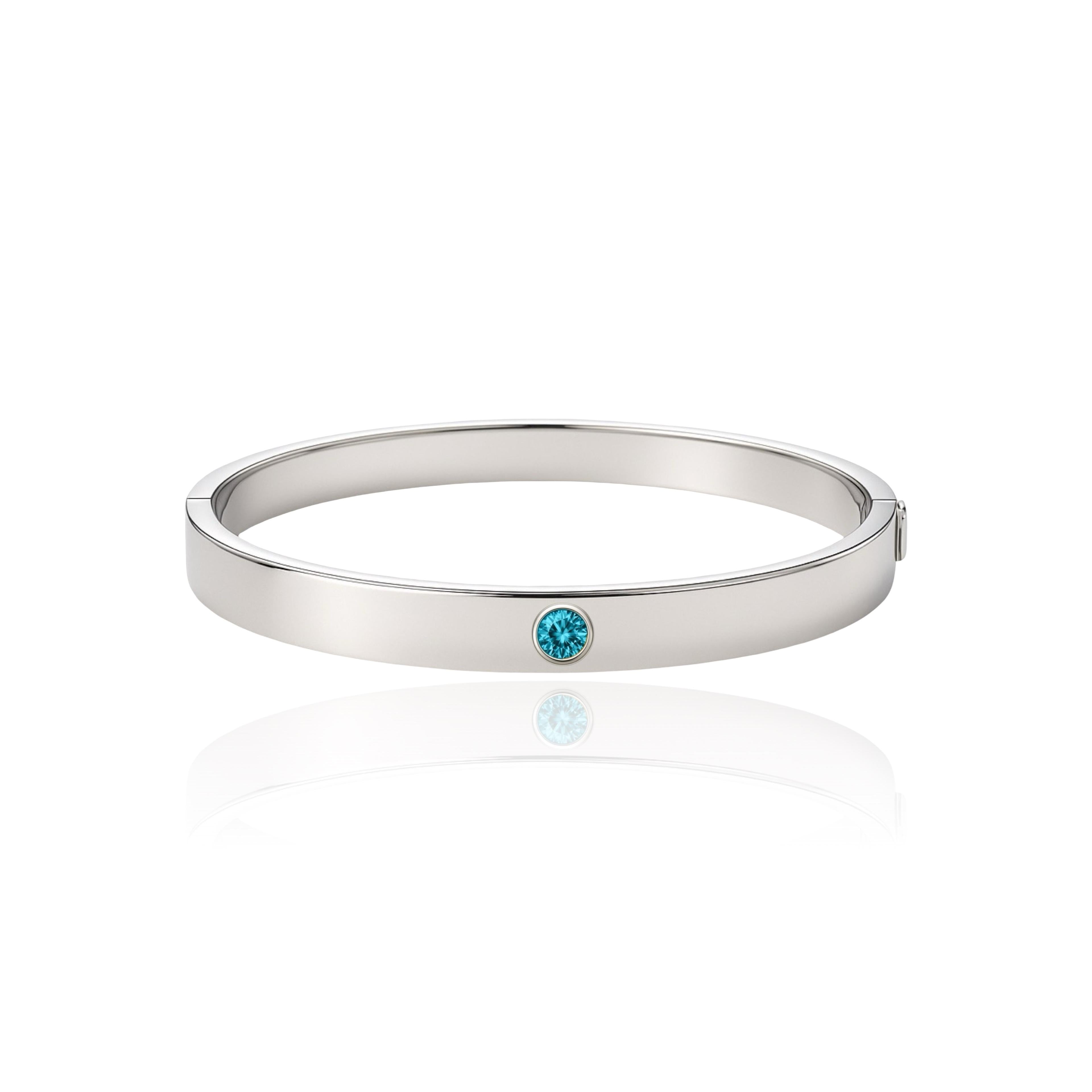 Forma Uno Elemental Bangle – Teal Blue Spinel